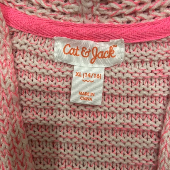 Pink and white chunky knit cardigan - Picture 2 of 4